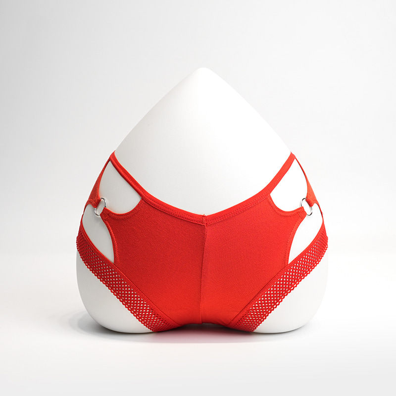 Hölgyek fémgyűrűs résvidnadrágja